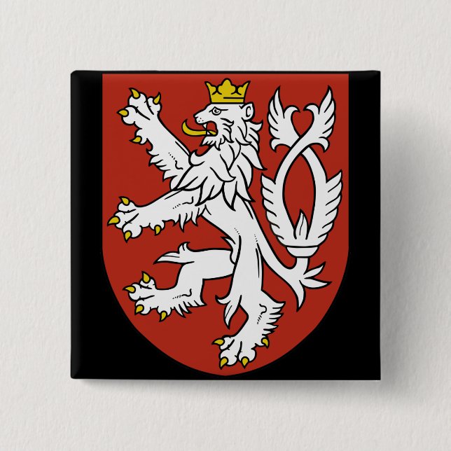 Böhmisches Emblem Button (Vorderseite)