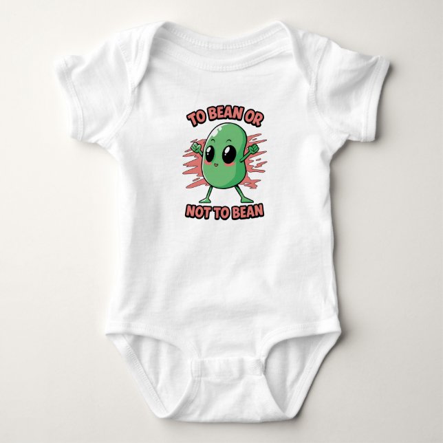 Bohne sein oder nicht Bohne sein Baby Strampler (Vorderseite)
