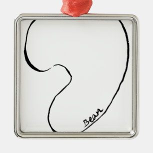 Bohne Silbernes Ornament