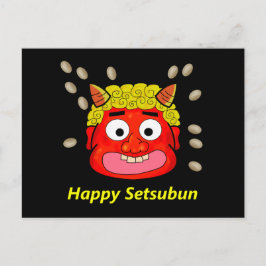 Bohnen auf dem Dämon abwerfen Postkarte