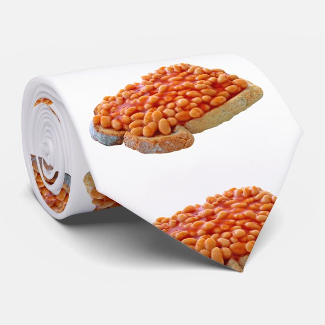 Bohnen auf Toast Neck Tie Krawatte (Gerollt)