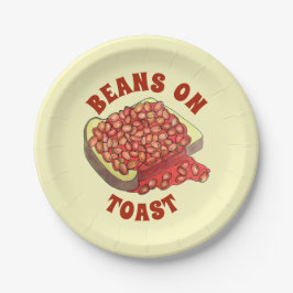 Bohnen auf Toast UK British Cuisine Food Pappteller