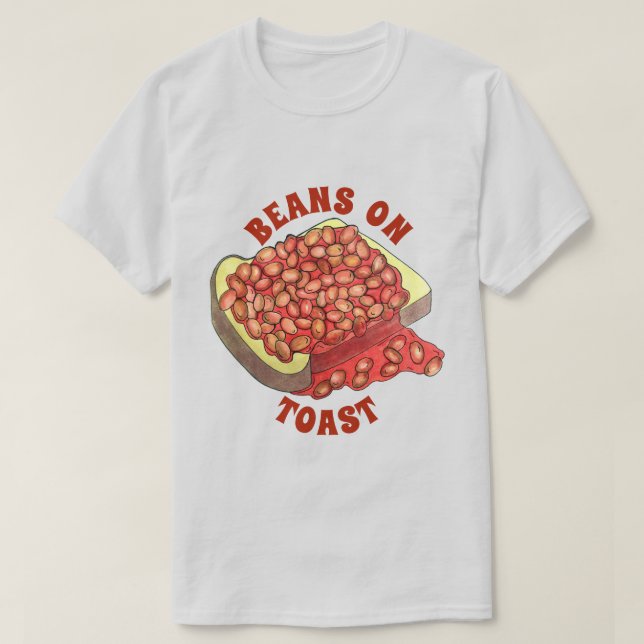 Bohnen auf Toast UK British Cuisine Food T-Shirt (Design vorne)
