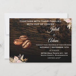 Bohnen boho rustikale moderne elegante Coffee Wedd Einladung