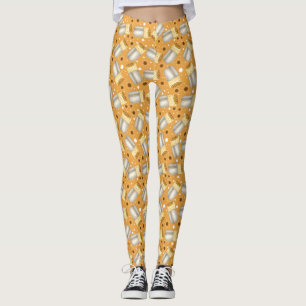Bohnen, Fleisch, Gemüse und Käse Burrito Leggings