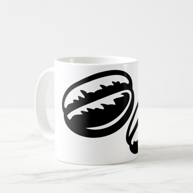 Bohnen gerösteter Kaffeebecher Kaffeetasse (Vorderseite Links)