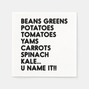 Bohnen Grüntöne Kartoffeln U Name Es Veganer Ernte Serviette