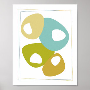 Bohnen im Mid-Century-Modern-Design Poster