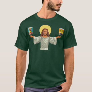 Bohnen in Dosen und Vegane vegetarische T-Shirt