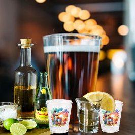 Bohnen oder keine Bohnen Chili Kochen Cowboy 1 Schnapsglas