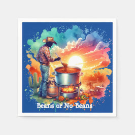 Bohnen oder keine Bohnen Chili Kochen Cowboy 1 Serviette