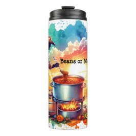 Bohnen oder keine Bohnen Chili Kochen Cowboy 1 Thermosbecher