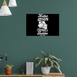 Bohnensack Spieler Meister Mutter Sohn Mutter und Poster
