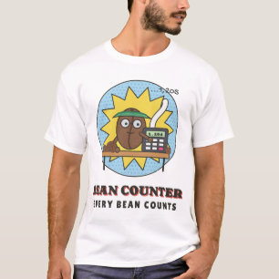 Bohnenzähler Kaffee Buchhalter Wortspiel T-Shirt