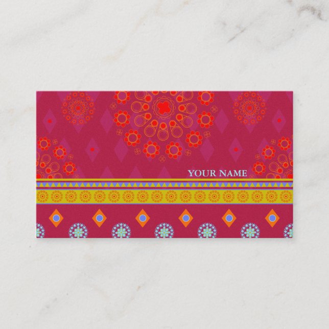 BOHO1 Mandala - Carte de visite (Devant)