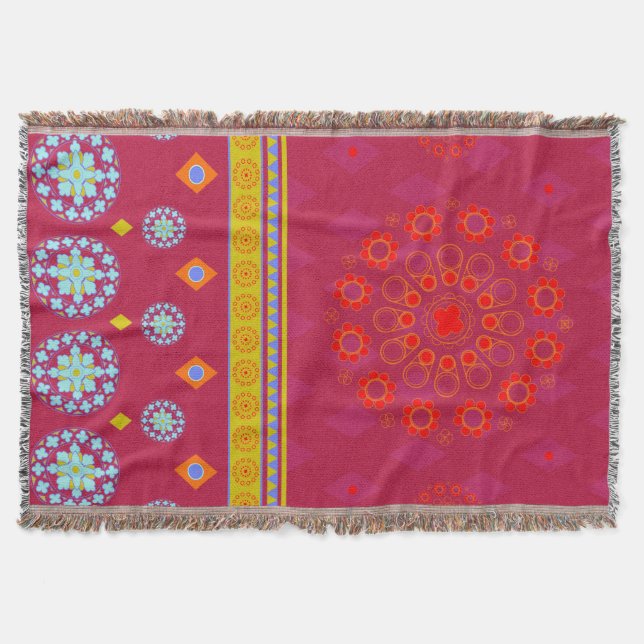 BOHO1 Mandala - Werftblanket Decke (Vorderseite)