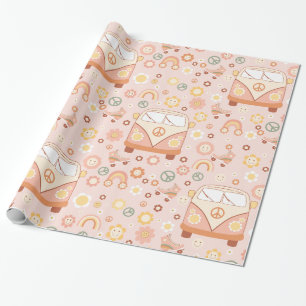 Boho 1960er Hippie Peace van Geschenkpapier