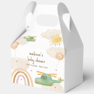 Boho-Abenteuer-Hubschrauber-Flugzeug-Baby-Party Geschenkschachtel