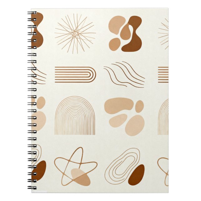 Boho Abstract Aesthetic Journal Notizblock (Vorderseite)