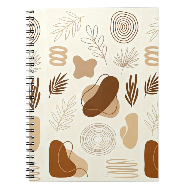 Boho Abstract Aesthetic Journal Notizblock (Vorderseite)