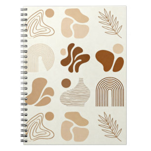 Boho Abstract Ästhetik Journal Notizblock