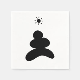 Boho abstract Stone and Sun Serviette