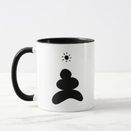 Boho abstract Stone and Sun Tasse