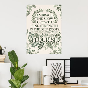 Boho-Abstract Terracotta-Sage-Mond-Linienkunstpost Poster