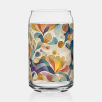 Boho-Abstract-Wasserfarben-Blumen-Swirbel-Gold-Tür