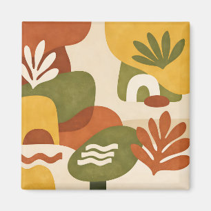 Boho-Abstracte Botanische Kunst Magnet