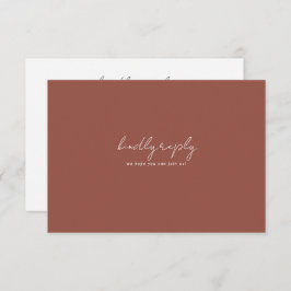 Boho Abstrait | Carte RSVP Rust Maple Wedding
