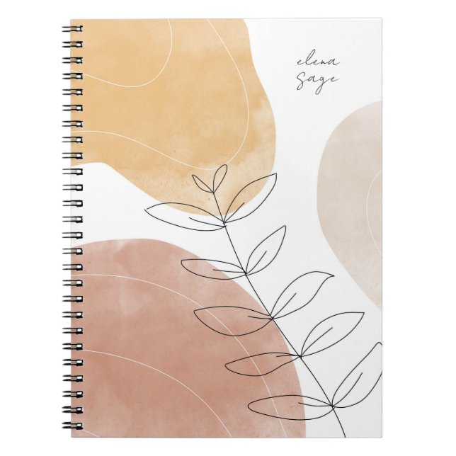 Boho Abstrakt Art Journal Notizblock (Vorderseite)