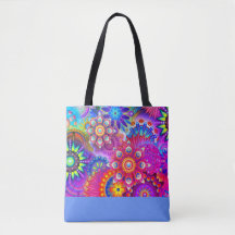 Boho Abstrakt Blume Design Tasche