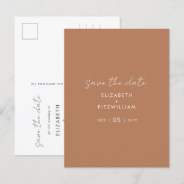 Boho Abstrakt | Caramel Mocha Save the Date Postkarte