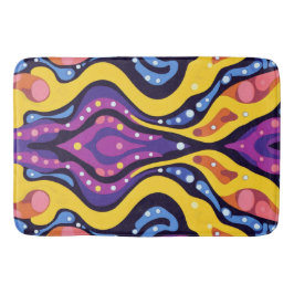 Boho Abstrakt farbig 11 Badematte