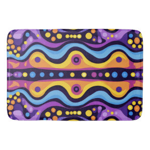 Boho Abstrakt farbig 12 Badematte