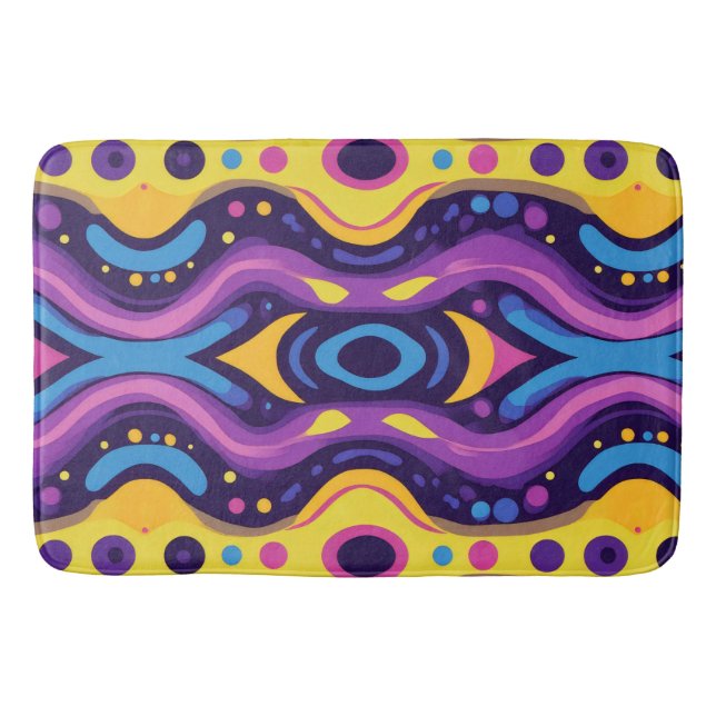 Boho Abstrakt farbig 17 Badematte (Vorderseite)