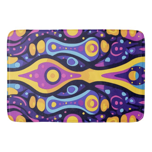 Boho Abstrakt farbig 1 Badematte (Vorderseite)