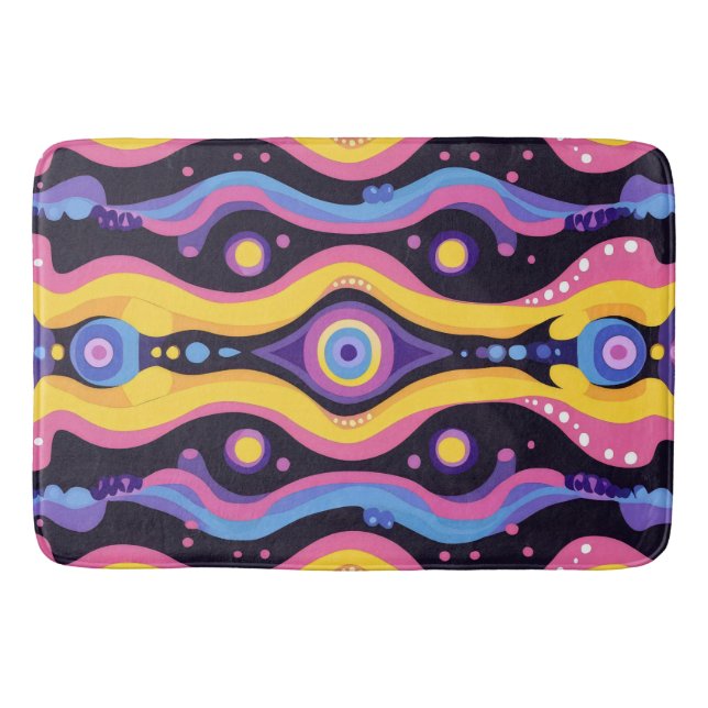 Boho Abstrakt farbig 3 Badematte (Vorderseite)