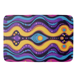 Boho Abstrakt farbig 4 Badematte