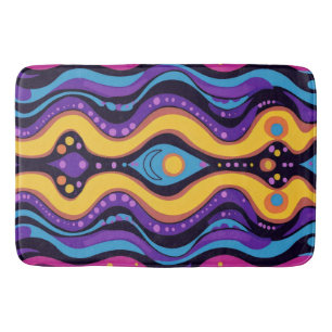 Boho Abstrakt farbig 4 Badematte