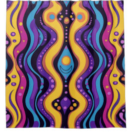 Boho Abstrakt farbig 4 Duschvorhang