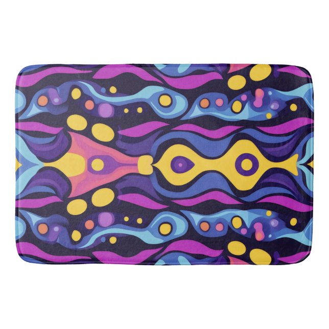 Boho Abstrakt farbig 5 Badematte (Vorderseite)