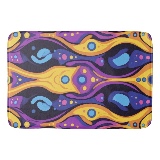 Boho Abstrakt farbig 6 Badematte (Vorderseite)