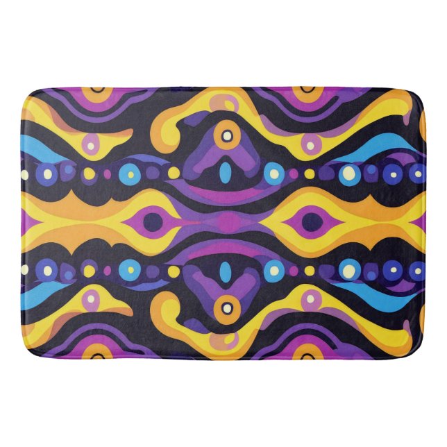 Boho Abstrakt farbig 7 Badematte (Vorderseite)