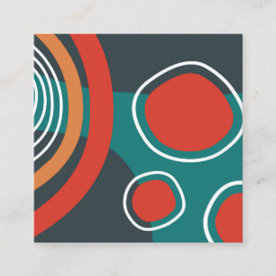 Boho abstrakt Formen Art Quadratische Visitenkarte
