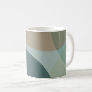 Boho Abstrakt geometrische Formen Blau und Gelb Kaffeetasse