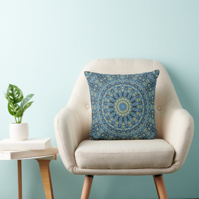 Boho Abstrakt Groovy Van Gogh Starry Night Mandala Kissen (Stuhl )