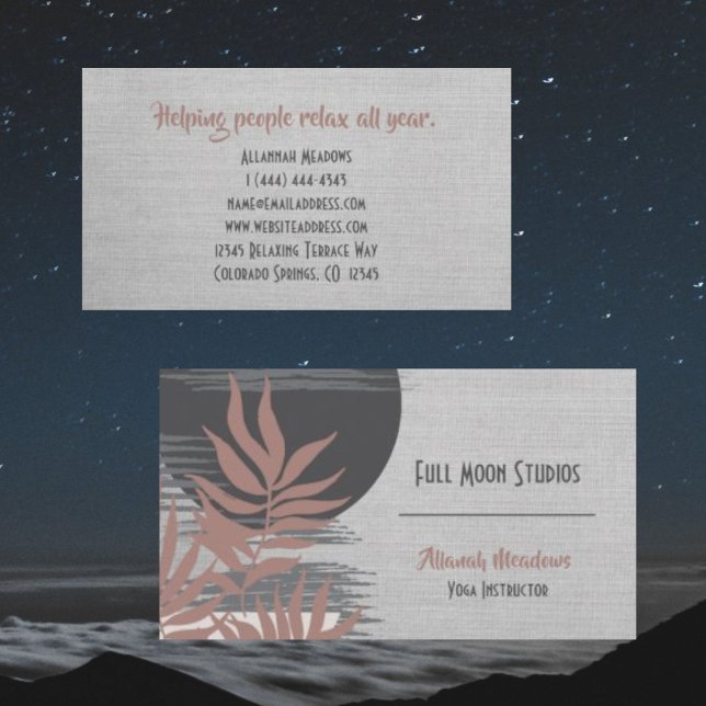Boho Abstrakt Healing and Medical Business Card Visitenkarte (Von Creator hochgeladen)