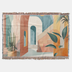 Boho Abstrakt Landschaft (10) Decke